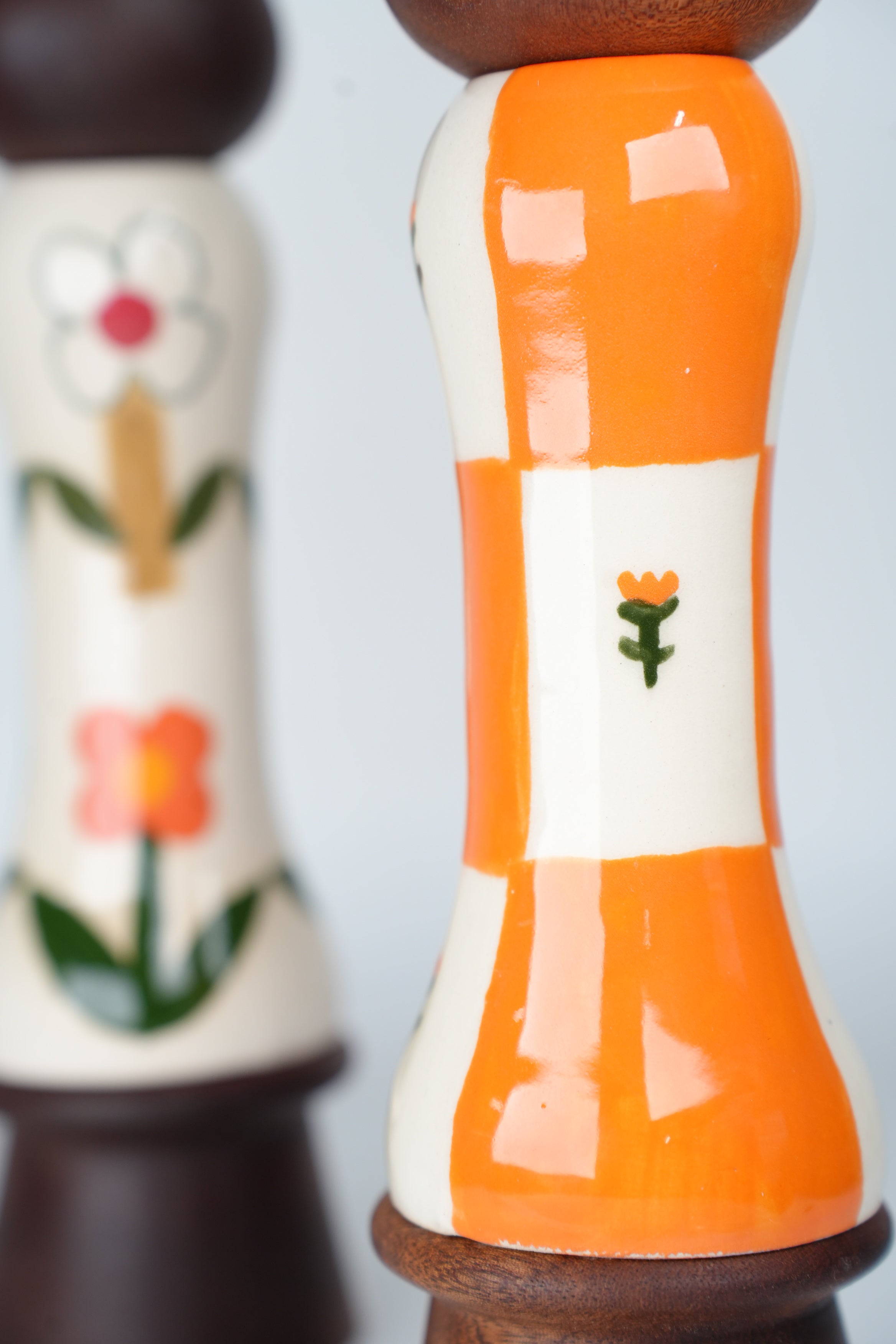 Orange Checkered Flowers Mixed 8