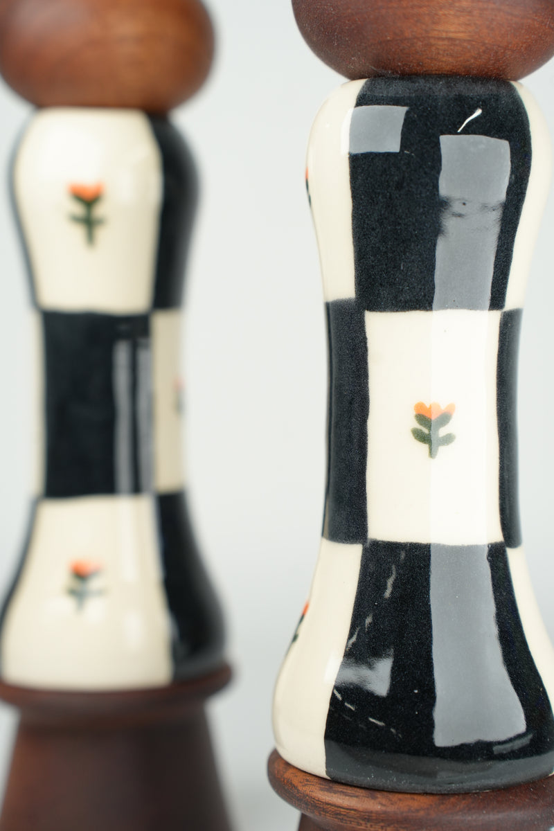 Black Checkers 8" Set – Toni Darling Frank