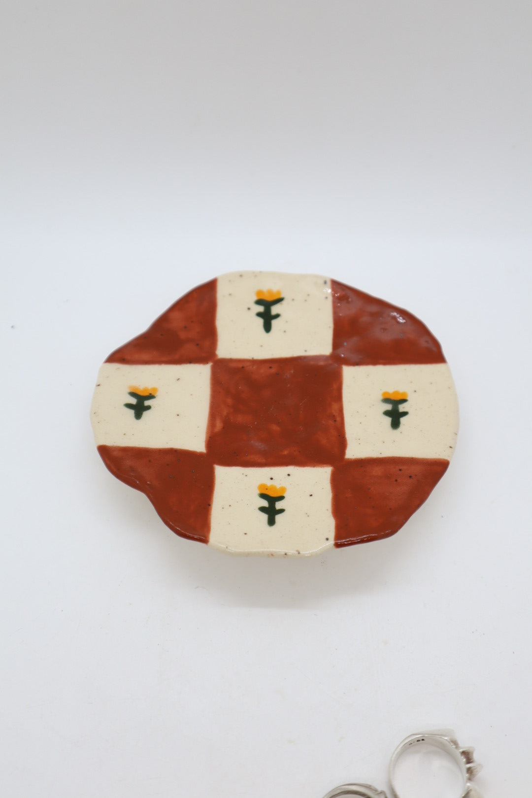 Red Checkered Mini Plate