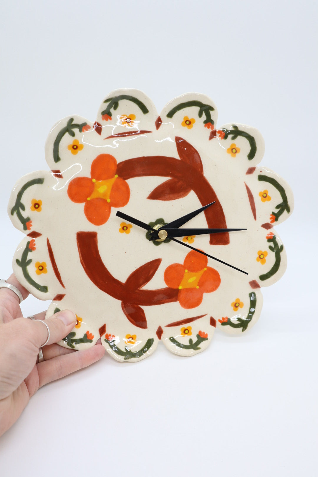 Flower Border Clock