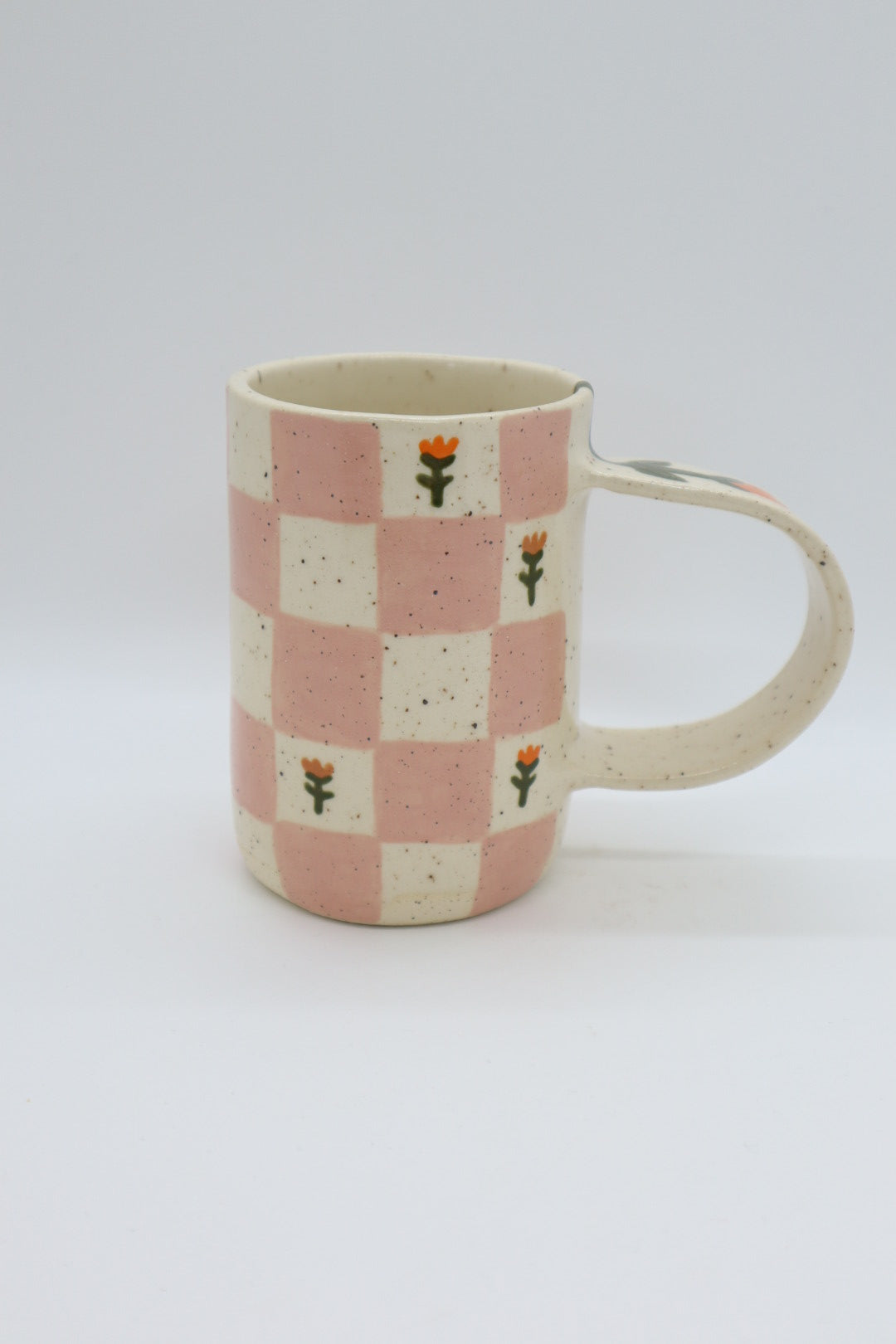 Pink Checkered Slab Mug