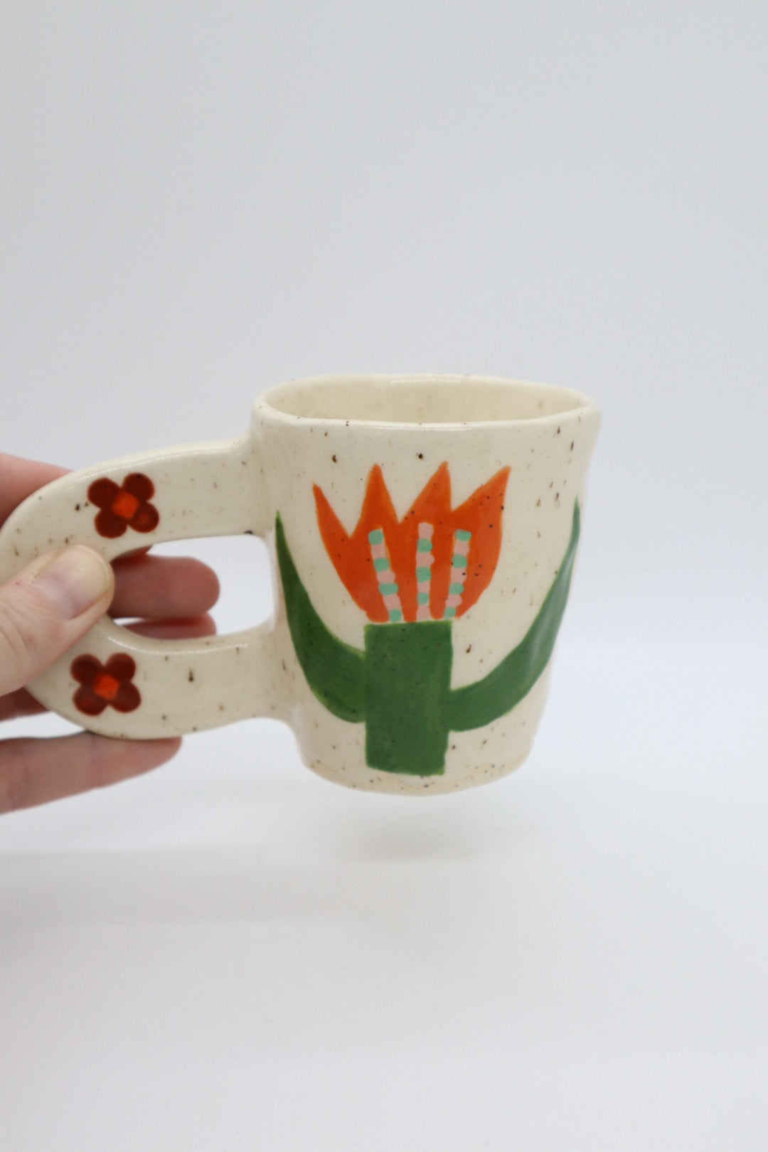 Red Cactus Flower Mini Mug