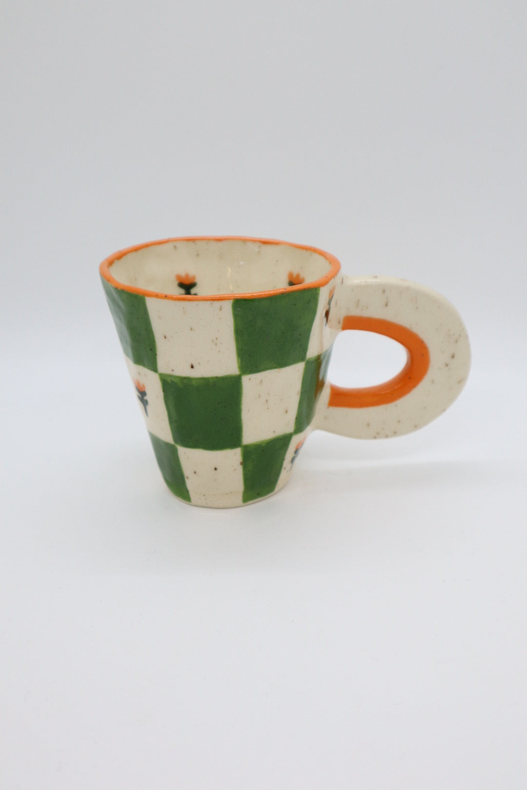 Green Checkered Mini Mug
