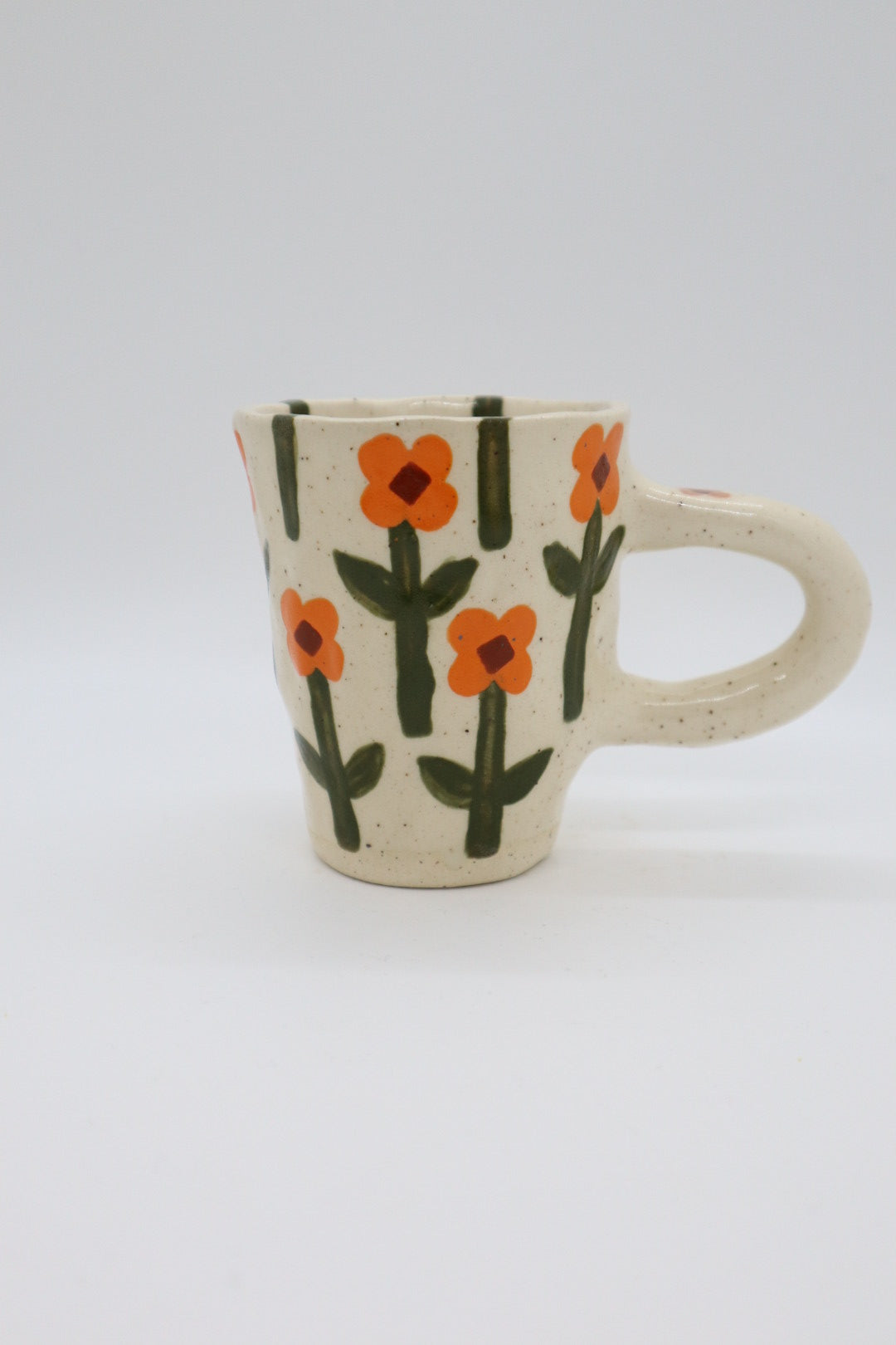 Orange Flowers (Bigger) Mini Mug