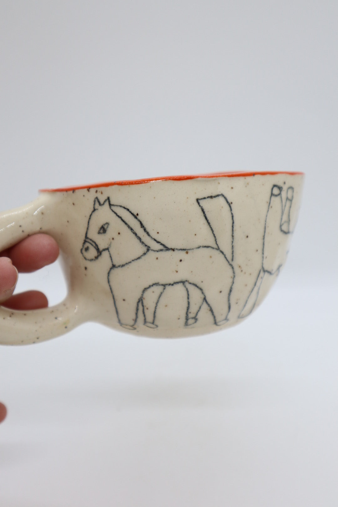 Sketch Horses Cappuccino Mug